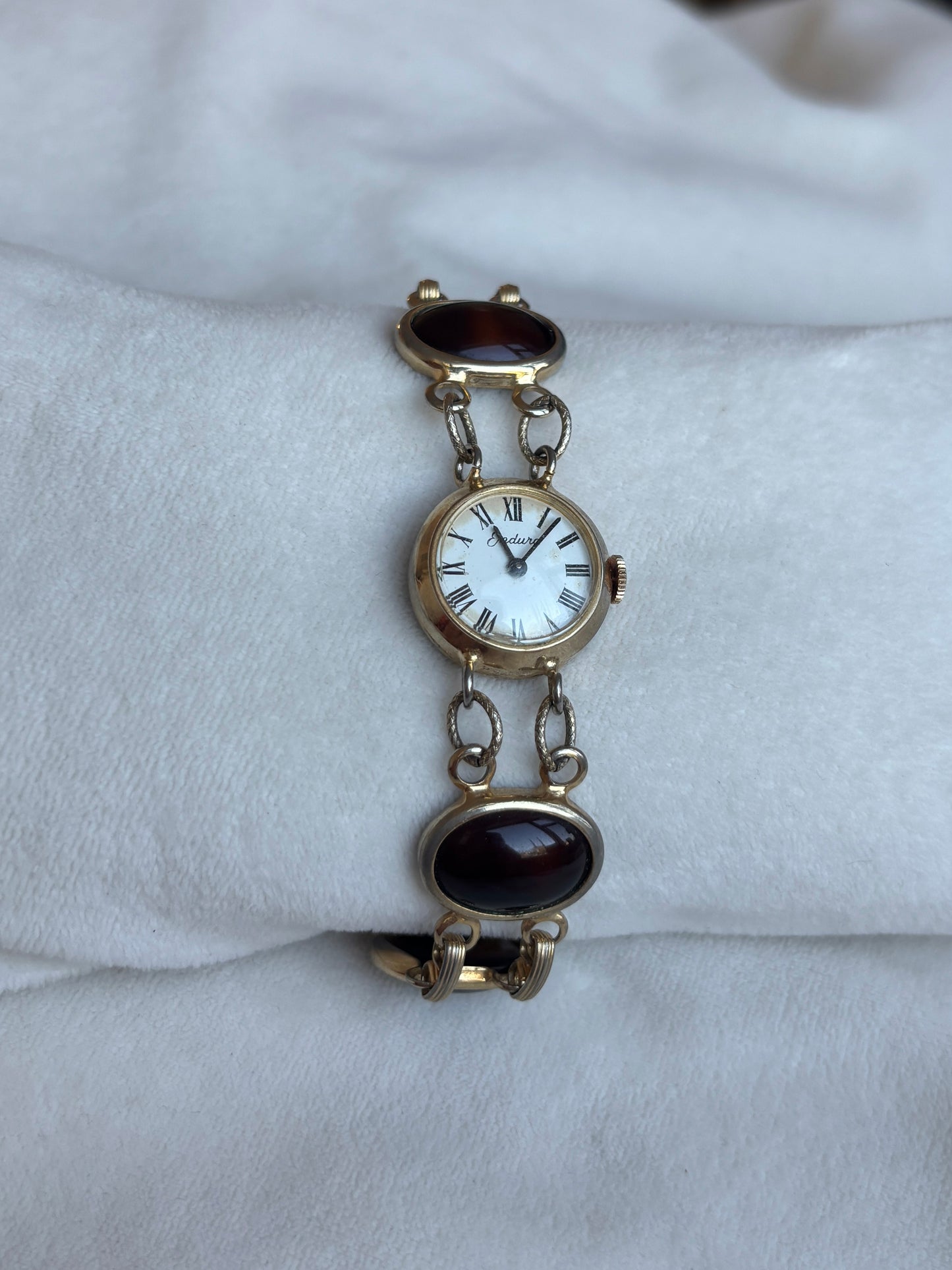 vintage amber filled endura watch