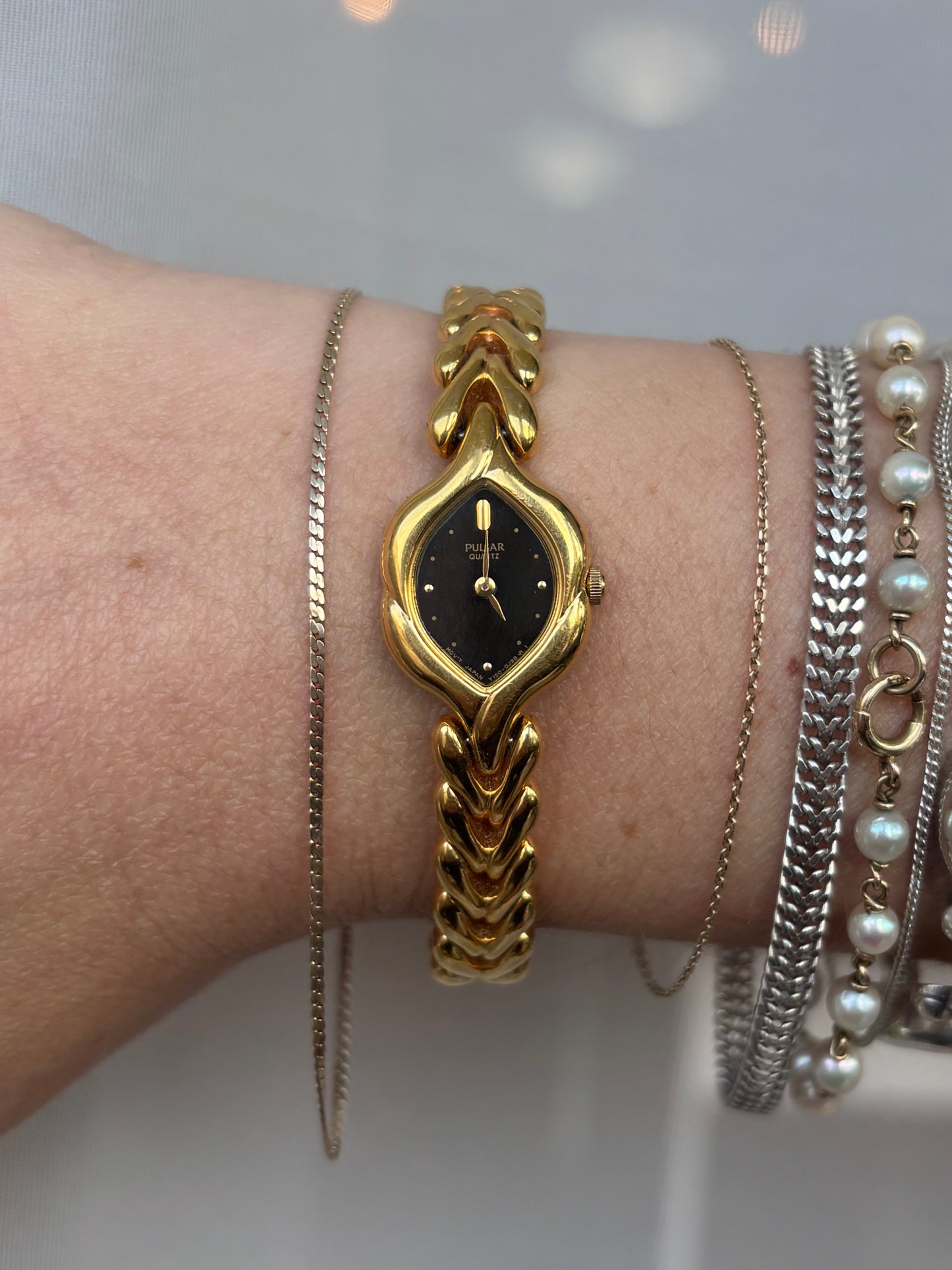 Dainty Gold Plated Vintage Pulsar by Seiko -