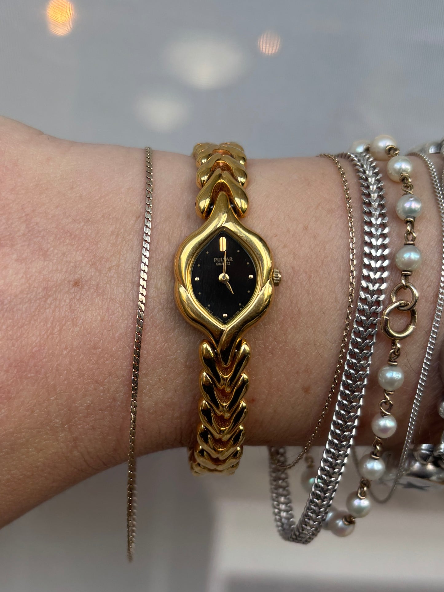 Dainty Gold Plated Vintage Pulsar by Seiko -