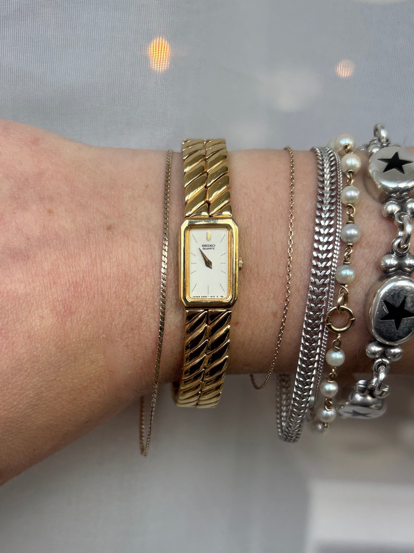 Rare Vintage Gold Plated Seiko Braid Watch - Working