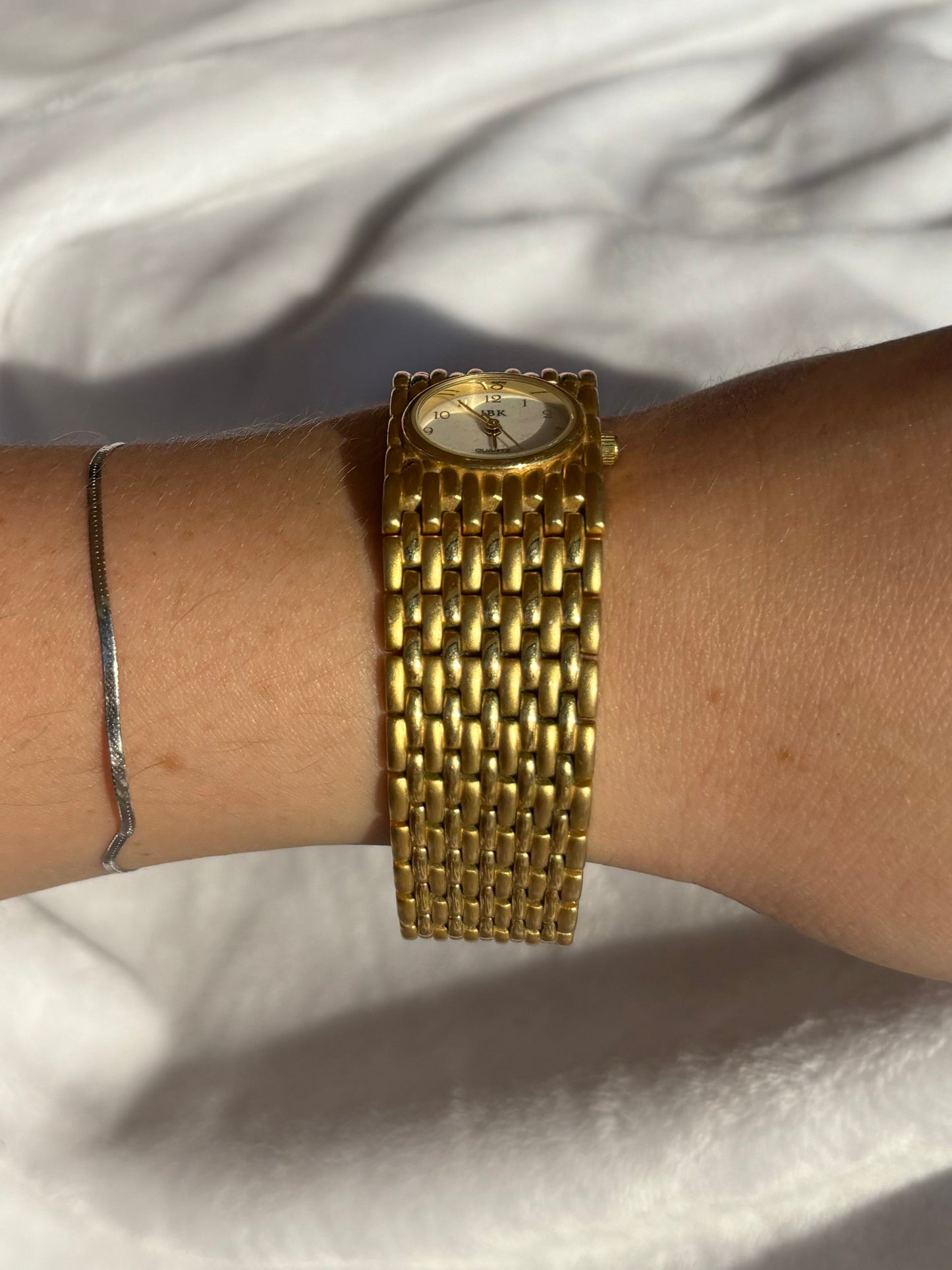 vintage gold bracelet cocktail watch - working